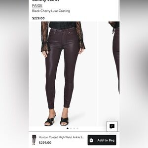 Paige Hoxton Ankle coated Jean in brown 27